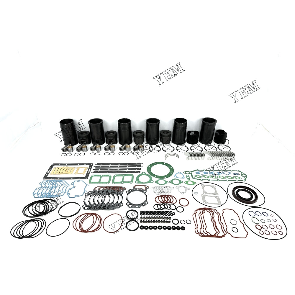 Fast Shipping Overhaul Rebuild Kit With Gasket Set Bearing For Komatsu 6D125 engine spare parts YEMPARTS