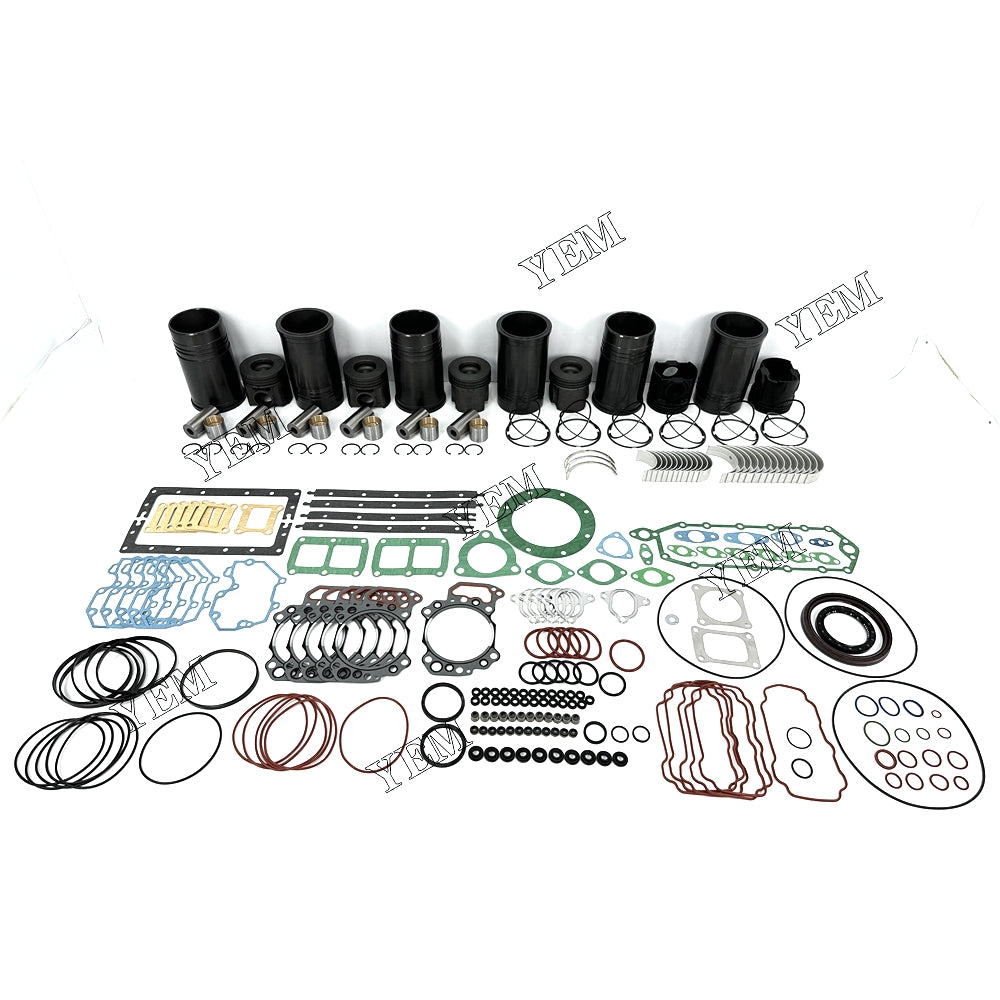 Fast Shipping Overhaul Rebuild Kit With Gasket Set Bearing For Komatsu 6D125 engine spare parts YEMPARTS