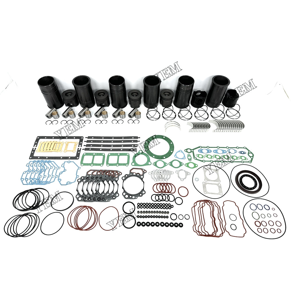 Fast Shipping Overhaul Rebuild Kit With Gasket Set Bearing For Komatsu 6D125 engine spare parts YEMPARTS