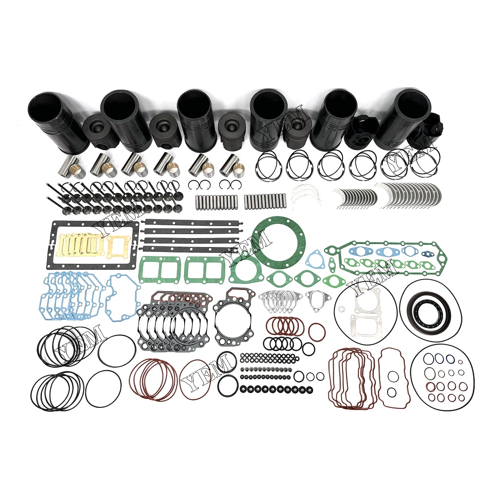 Fast Shipping Engine Overhaul Rebuild Kit With Gasket Bearing Valve Set For Komatsu 6D125 engine spare parts YEMPARTS