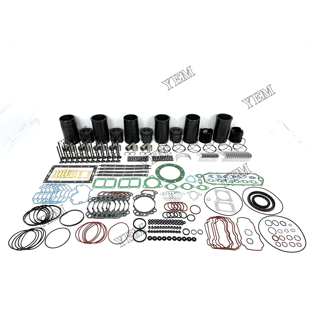 Fast Shipping Engine Overhaul Rebuild Kit With Gasket Bearing Valve Set For Komatsu 6D125 engine spare parts YEMPARTS