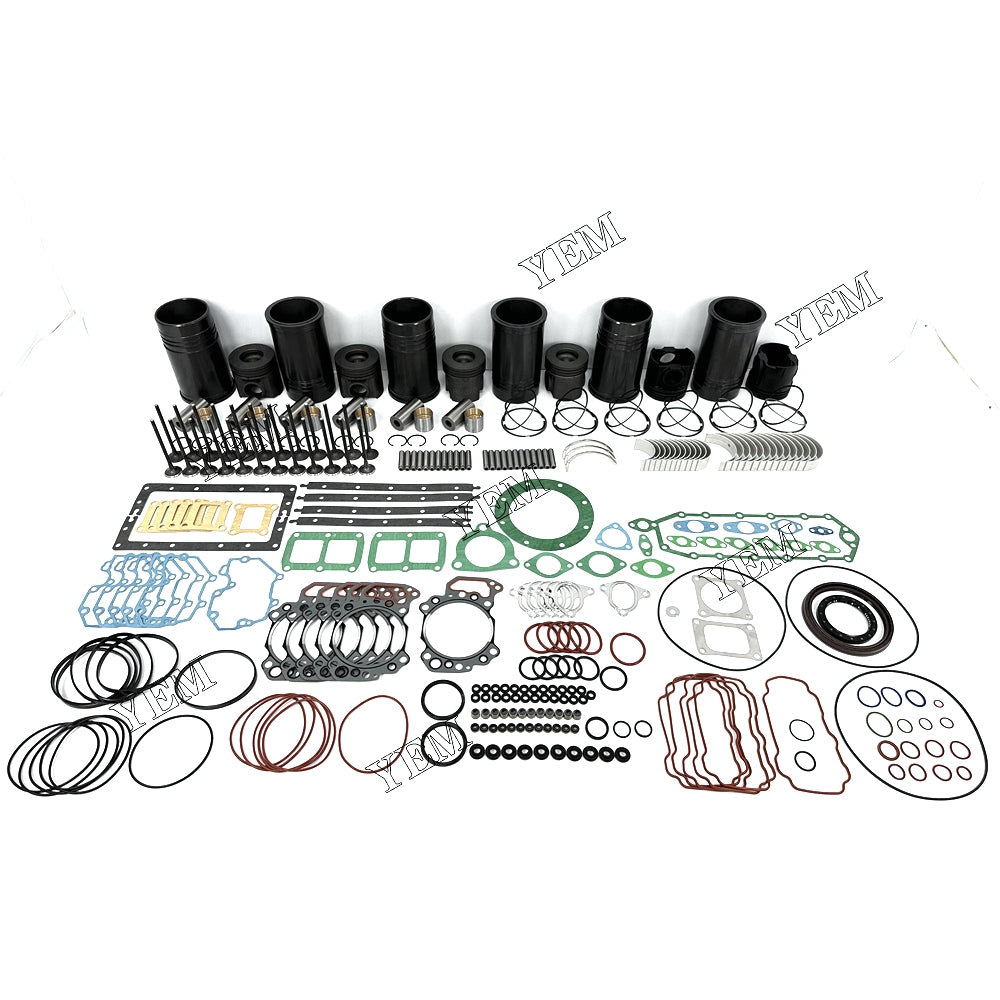 Fast Shipping Engine Overhaul Rebuild Kit With Gasket Bearing Valve Set For Komatsu 6D125 engine spare parts YEMPARTS