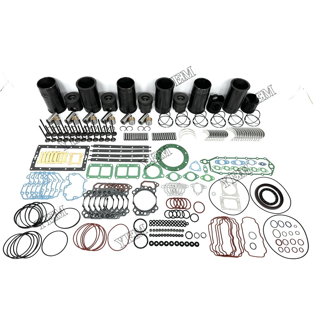 Fast Shipping Engine Overhaul Rebuild Kit With Gasket Bearing Valve Set For Komatsu 6D125 engine spare parts YEMPARTS