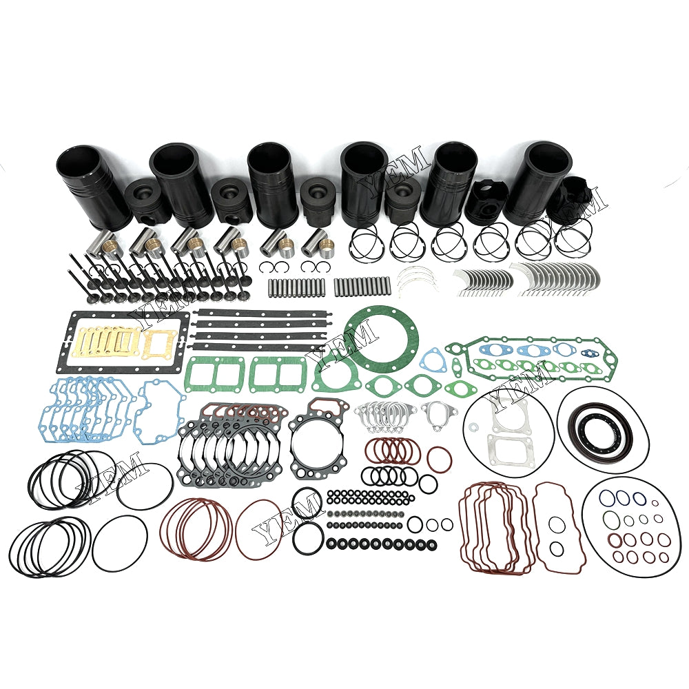 Fast Shipping Engine Overhaul Rebuild Kit With Gasket Bearing Valve Set For Komatsu 6D125 engine spare parts YEMPARTS