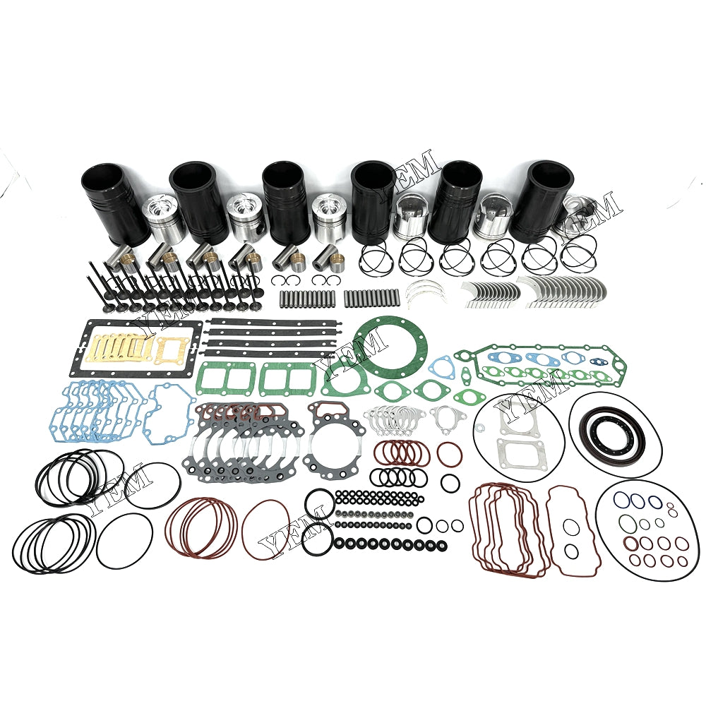 Fast Shipping competitive price Engine Overhaul Rebuild Kit With Gasket Bearing Valve Set For Komatsu 6D125 engine spare parts YEMPARTS