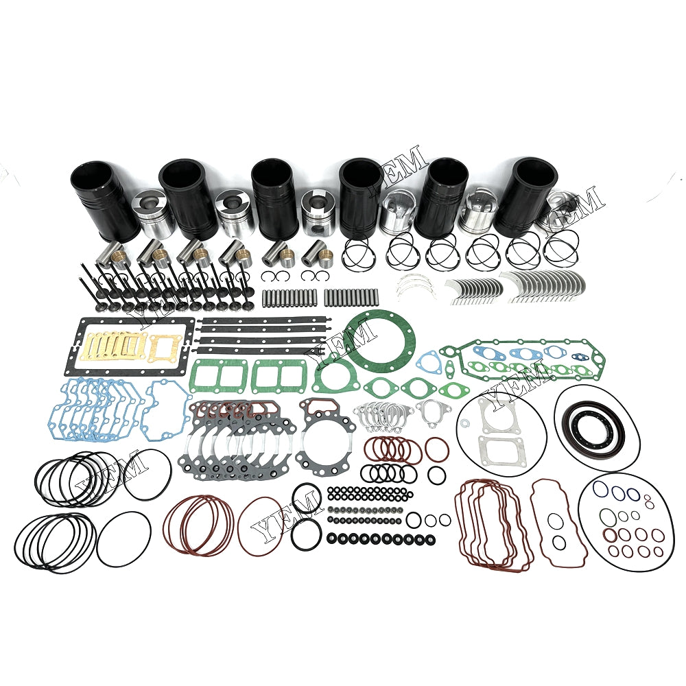 Fast Shipping high quality Engine Overhaul Rebuild Kit With Gasket Bearing Valve Set For Komatsu 6D125 engine spare parts YEMPARTS