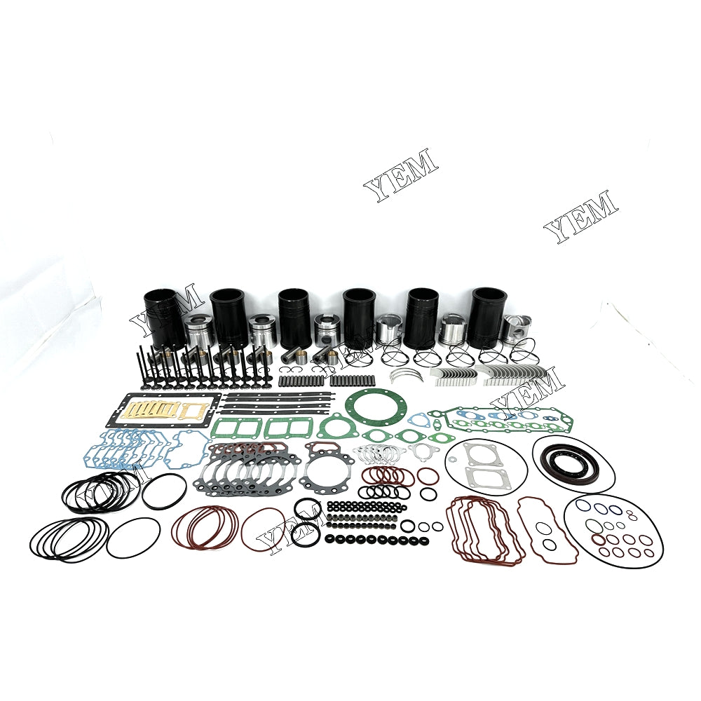 Fast Shipping high quality Engine Overhaul Rebuild Kit With Gasket Bearing Valve Set For Komatsu 6D125 engine spare parts YEMPARTS