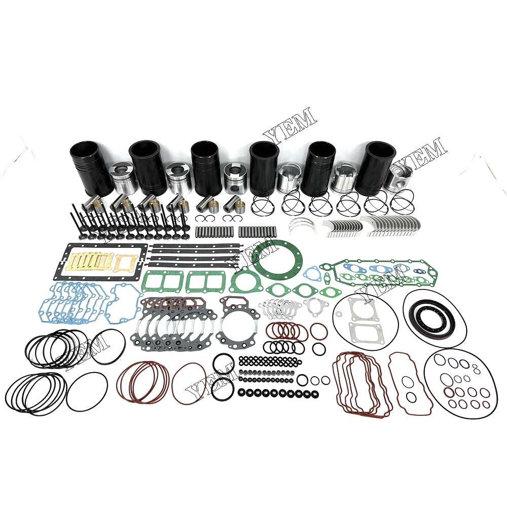 Fast Shipping high quality Engine Overhaul Rebuild Kit With Gasket Bearing Valve Set For Komatsu 6D125 engine spare parts YEMPARTS