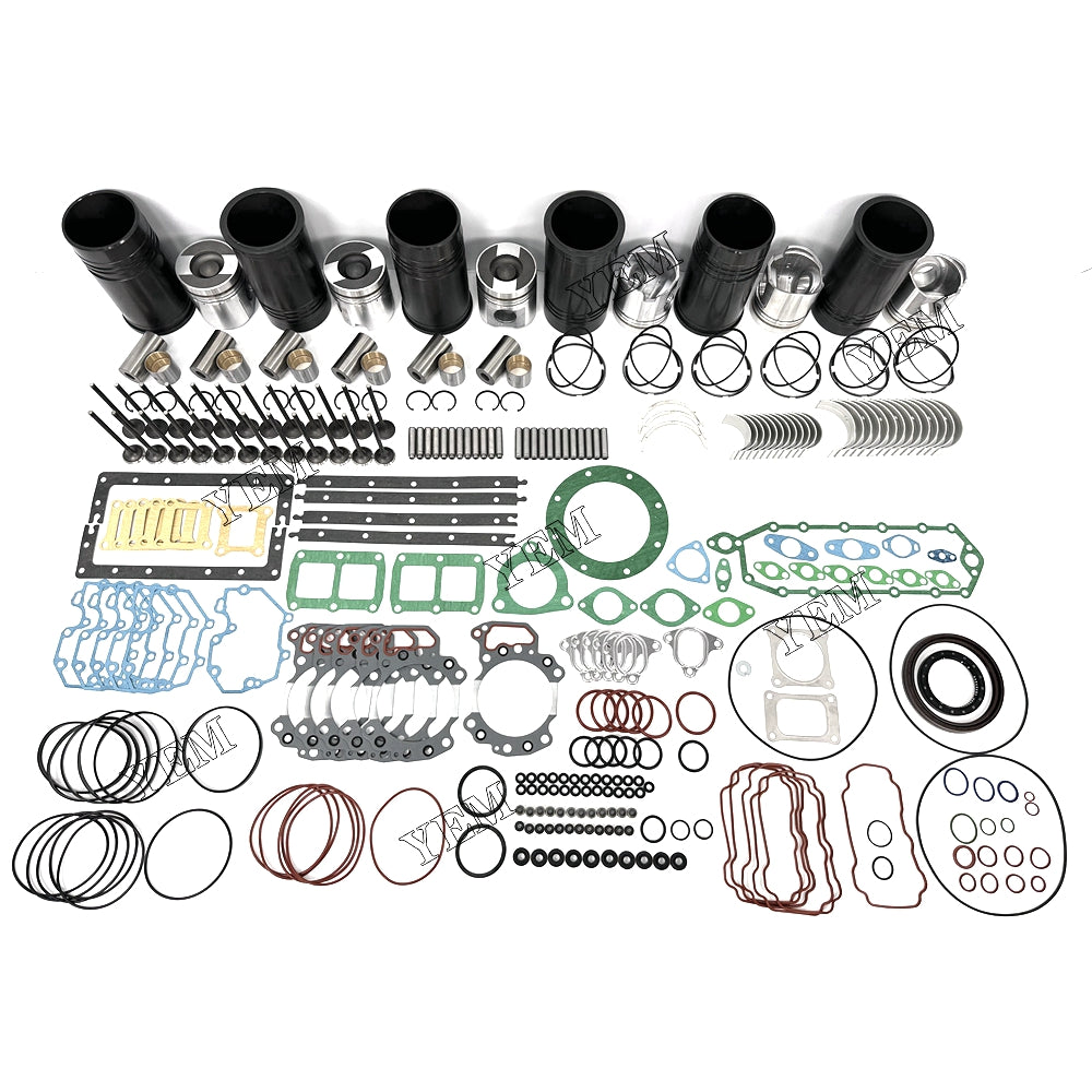 Fast Shipping high quality Engine Overhaul Rebuild Kit With Gasket Bearing Valve Set For Komatsu 6D125 engine spare parts YEMPARTS