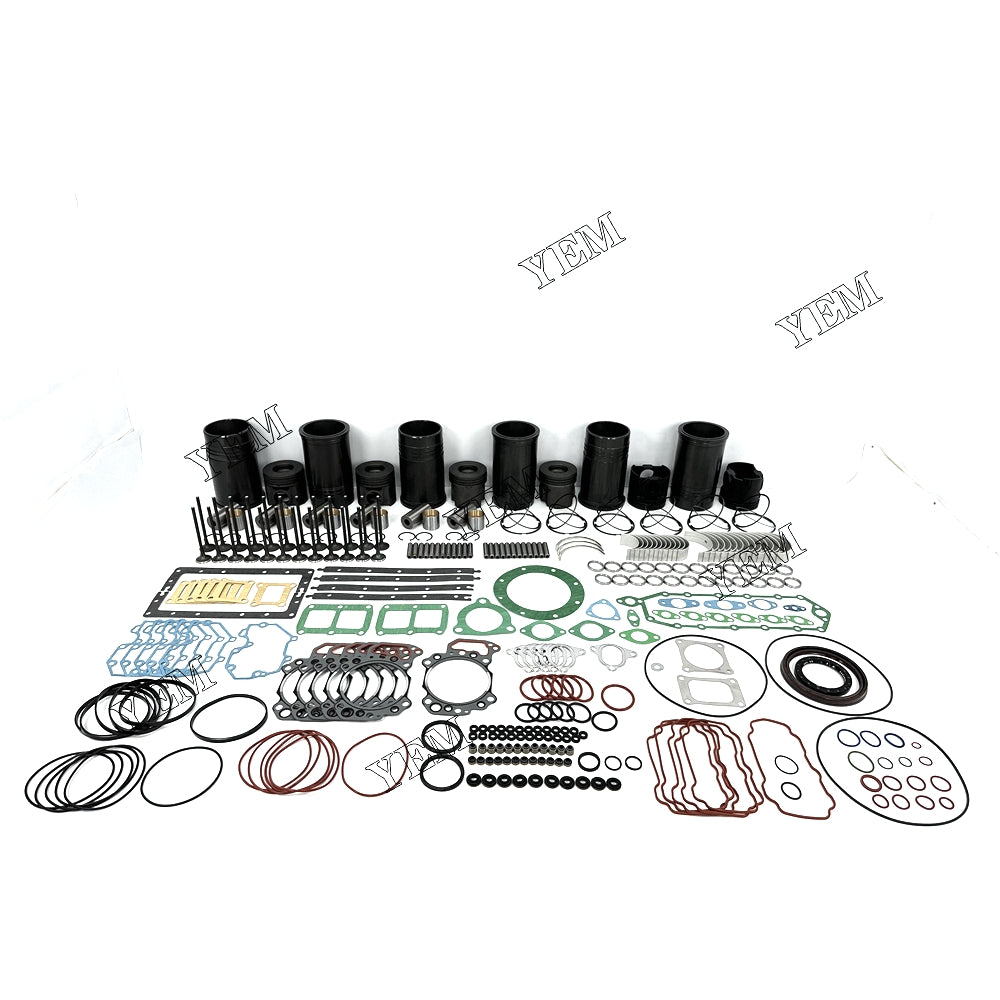 Fast Shipping Overhaul Rebuild Kit With Gasket Set Bearing-Valve Train For Komatsu 6D125 engine spare parts YEMPARTS