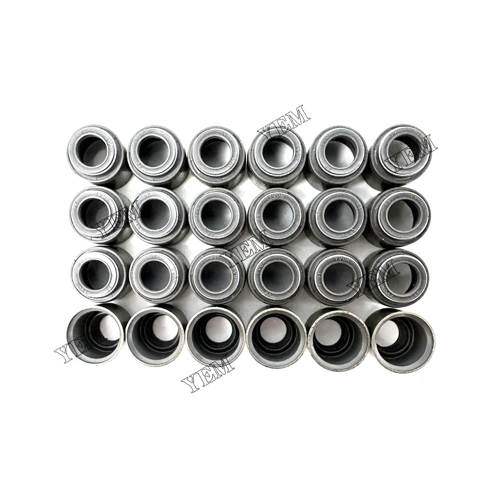 Fast Shipping 24PCS 6D140 Valve Oil Seal For Komatsu engine spare parts YEMPARTS