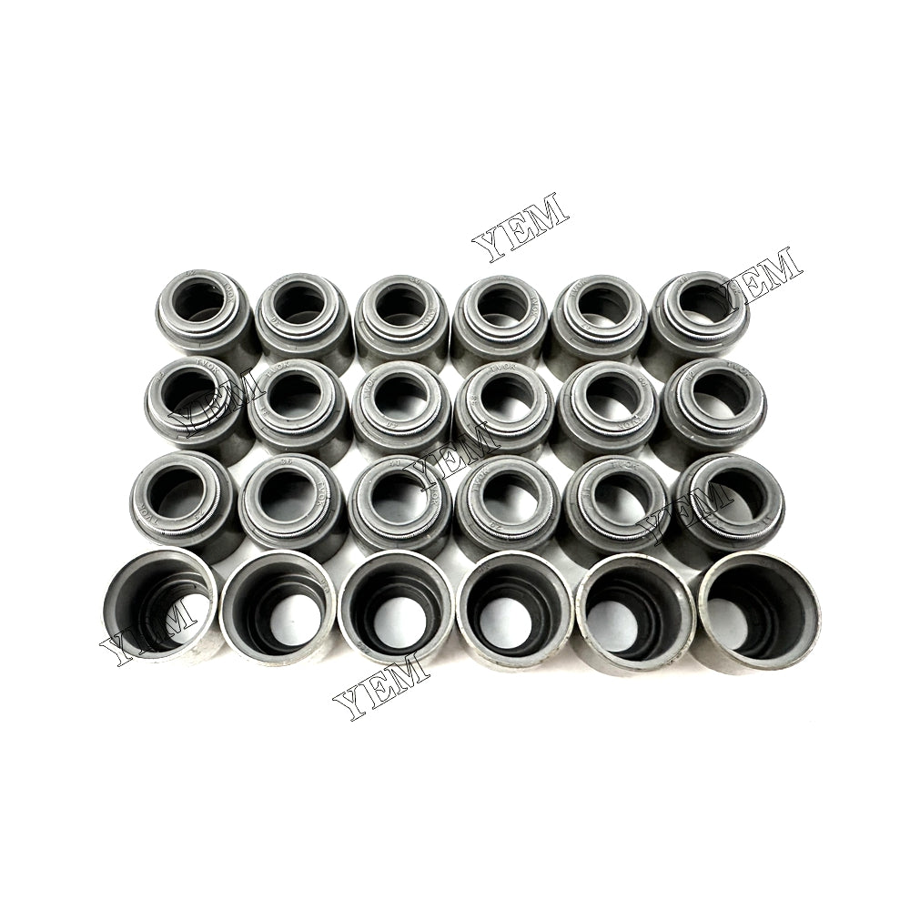 Fast Shipping 24PCS 6D140 Valve Oil Seal For Komatsu engine spare parts YEMPARTS