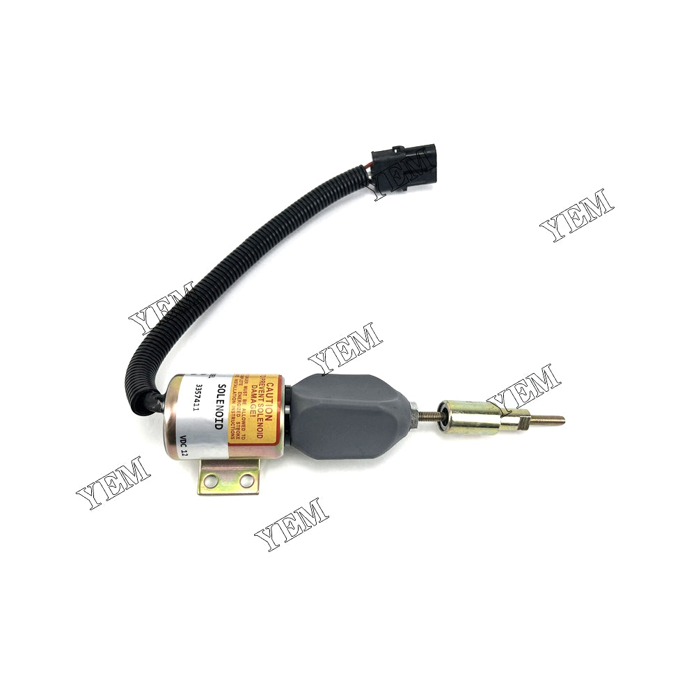 Fast Shipping 6CT8.3 Solenoid Valve 12v 3357411 1751ES-12E6ULB1S5 907120120014 For Cummins engine spare parts YEMPARTS