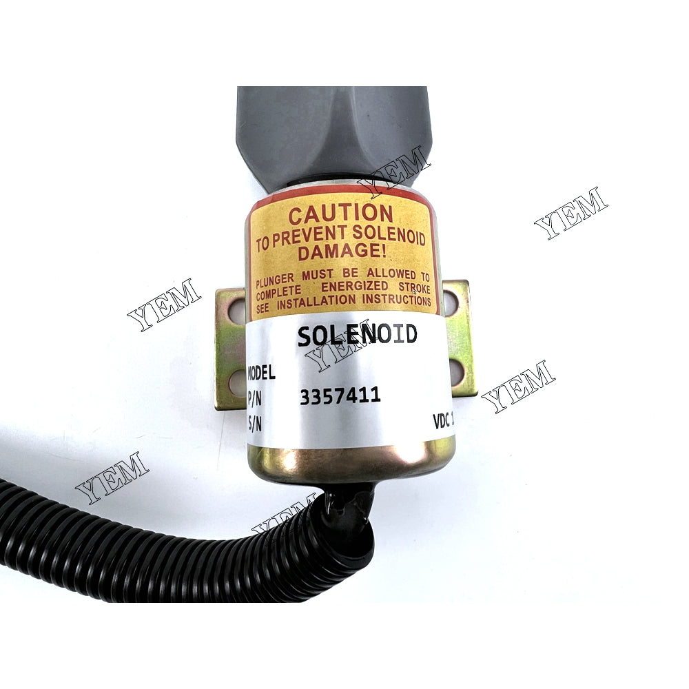 Fast Shipping 6CT8.3 Solenoid Valve 12v 3357411 1751ES-12E6ULB1S5 907120120014 For Cummins engine spare parts YEMPARTS