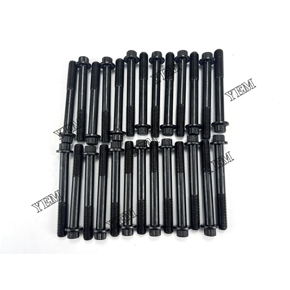 For Yanmar Cylinder Head Bolt 14x 3TNE88 Engine Spare Parts YEMPARTS