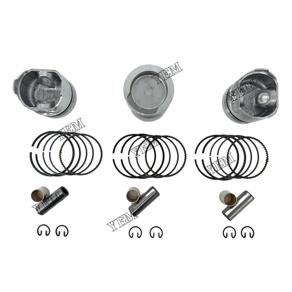 For Kubota Piston With Rings 3x part number 12691-21110 WG750 Engine Spare Parts YEMPARTS