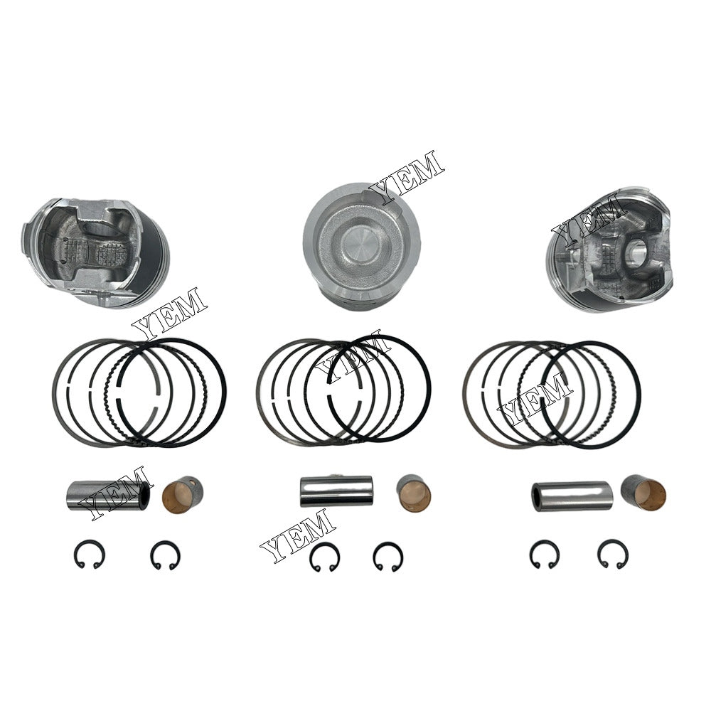 For Kubota Piston With Rings 3x part number EG561-21110 WG972 Engine Spare Parts YEMPARTS