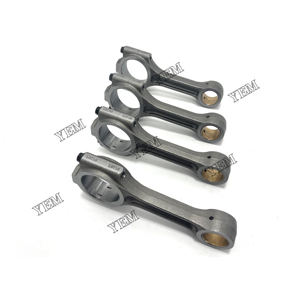 For Yanmar Connecting Rod 4x YM123900-23000 4TNV106 Engine Spare Parts YEMPARTS