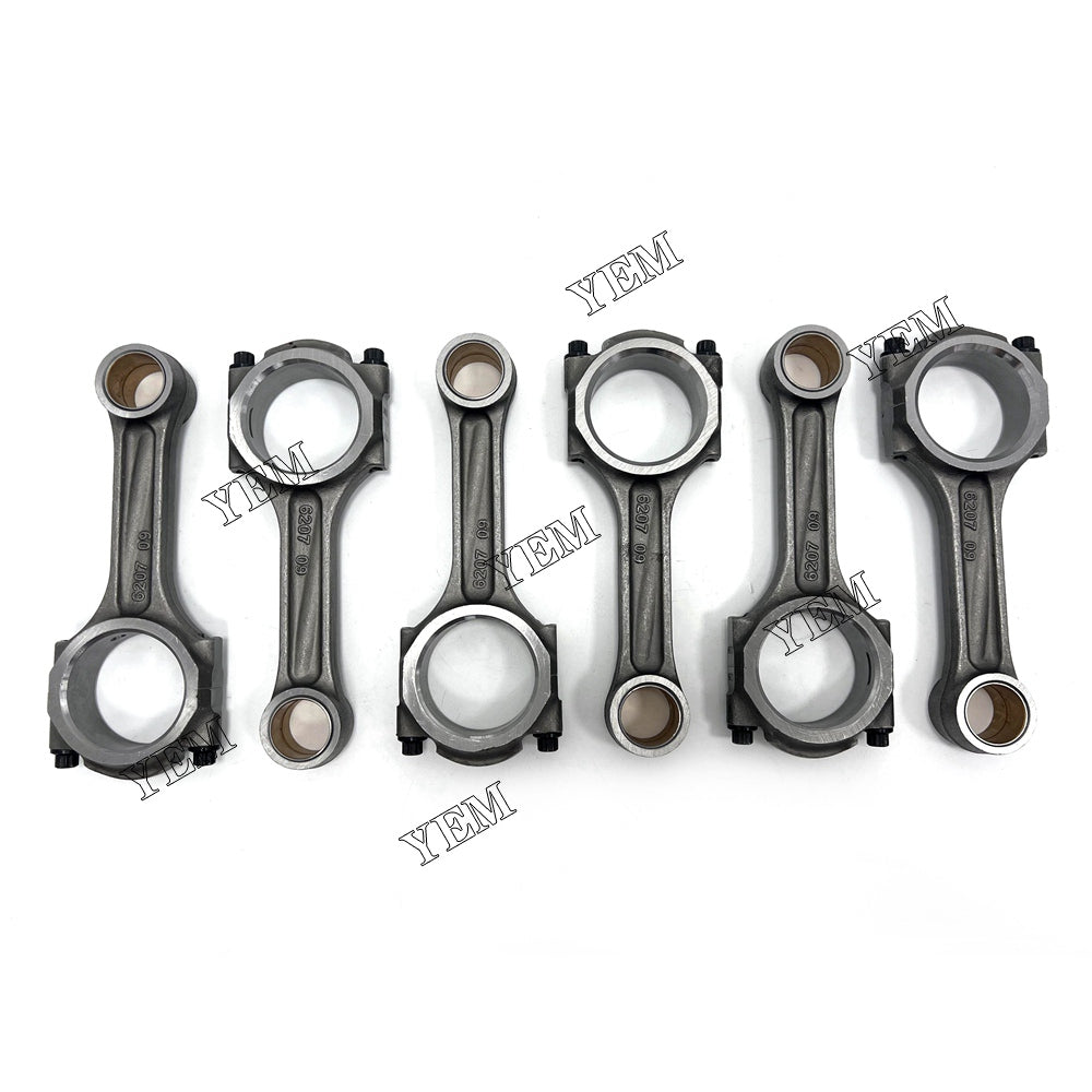 For Komatsu Connecting rod with opposite flat mouth 6x 6D95 Engine Spare Parts YEMPARTS