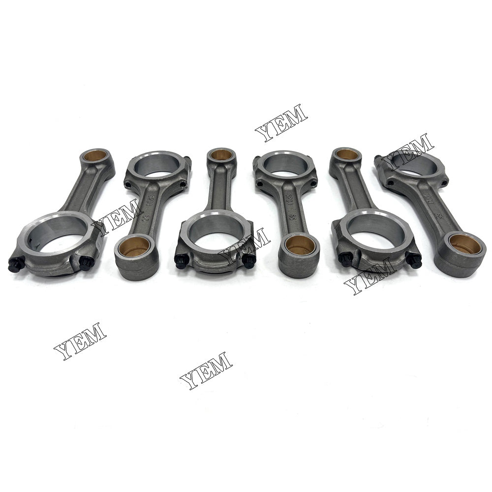 For Komatsu Connecting rod with wrong mouth flat mouth 6x 6D95 Engine Spare Parts YEMPARTS