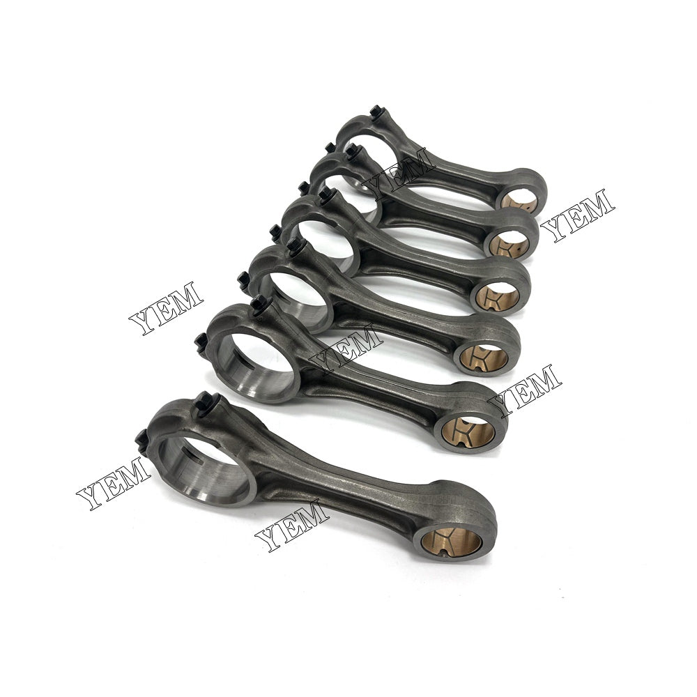 For Komatsu Connecting Rod 6x 4891176 4943979 4898808 6D107 Engine Spare Parts YEMPARTS