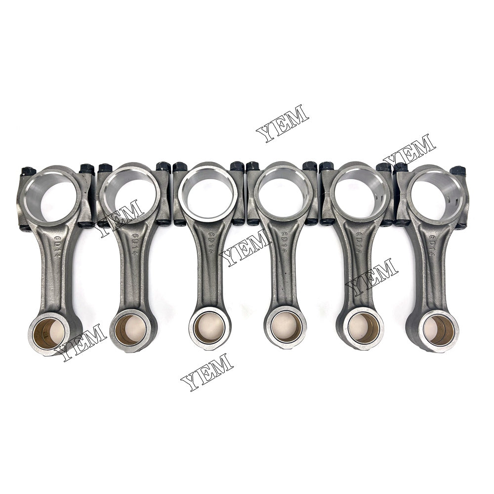 For Mitsubishi Connecting Rod 6x 6D16 Engine Spare Parts YEMPARTS