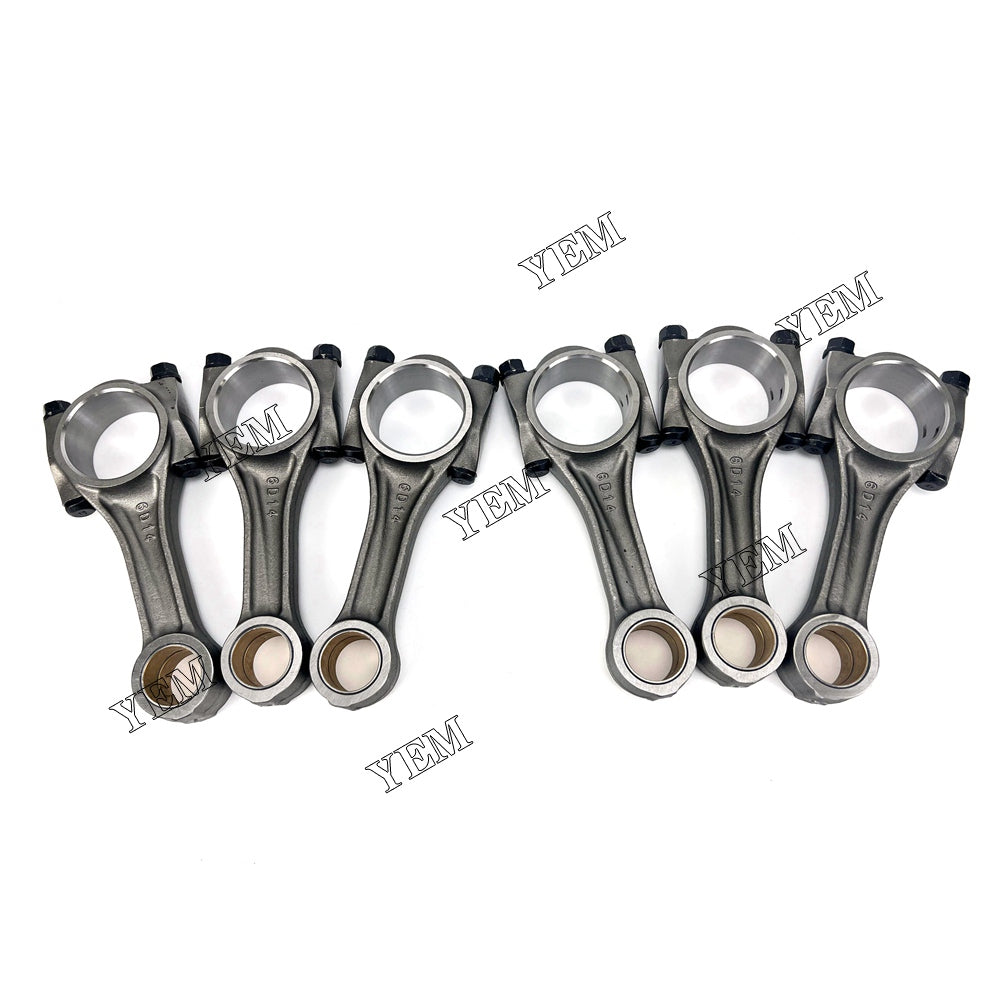 For Mitsubishi Connecting rod with wrong mouth flat mouth 6x 6D14 Engine Spare Parts YEMPARTS