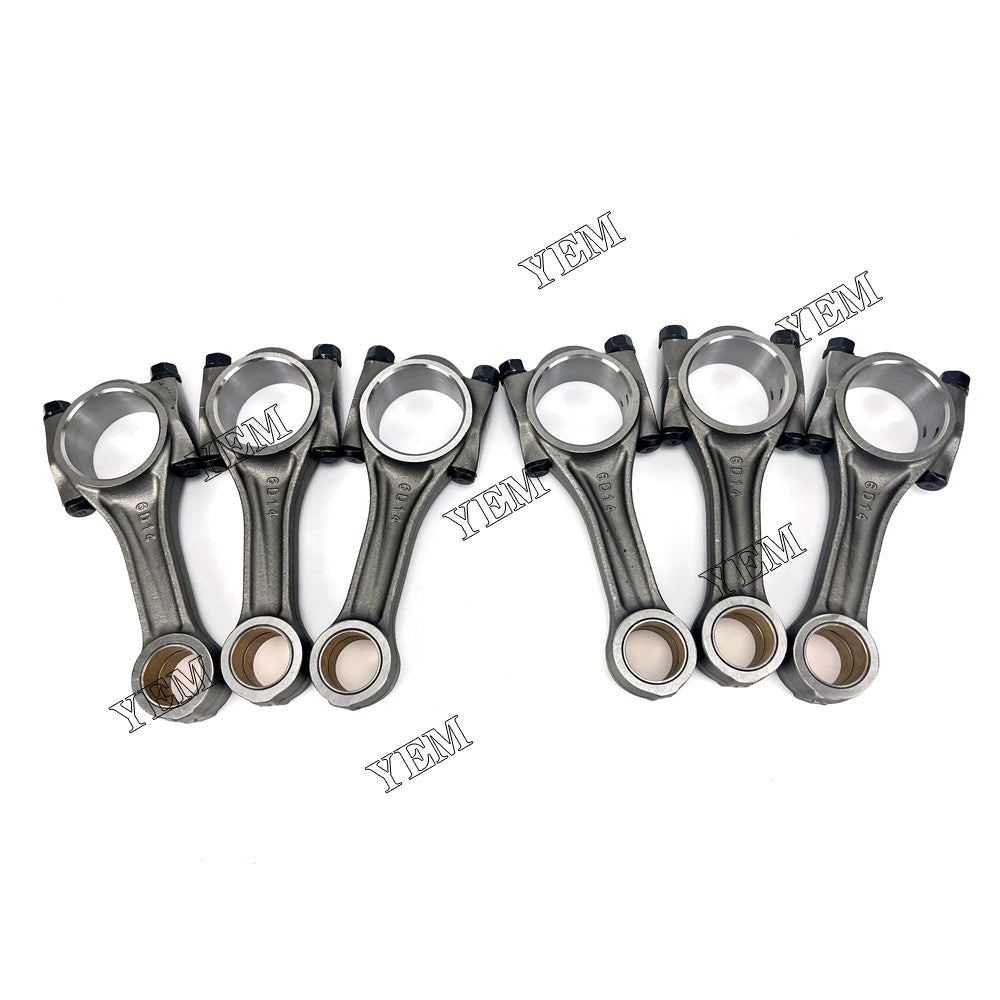 For Mitsubishi Connecting Rod 6x 6D16 Engine Spare Parts YEMPARTS