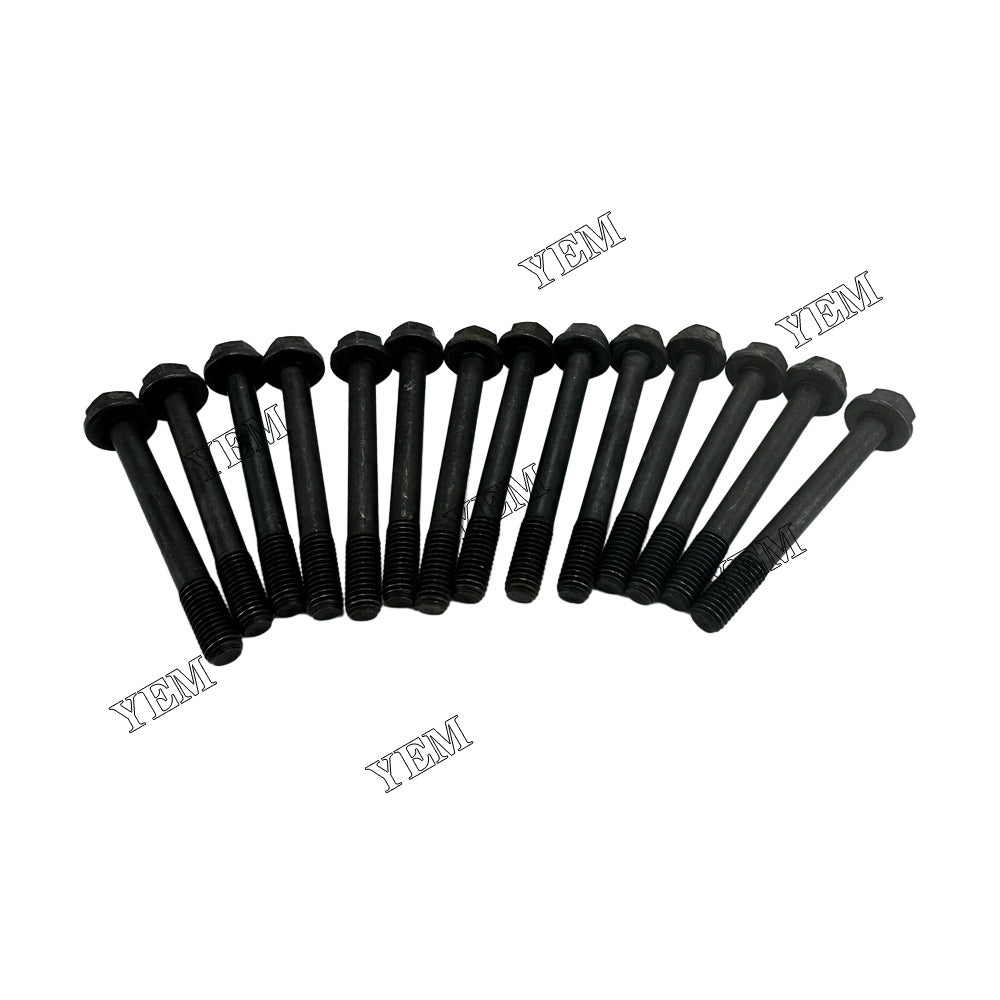 For Yanmar Cylinder Head Bolt 14x 119266-01200 3TNE68 Engine Spare Parts YEMPARTS