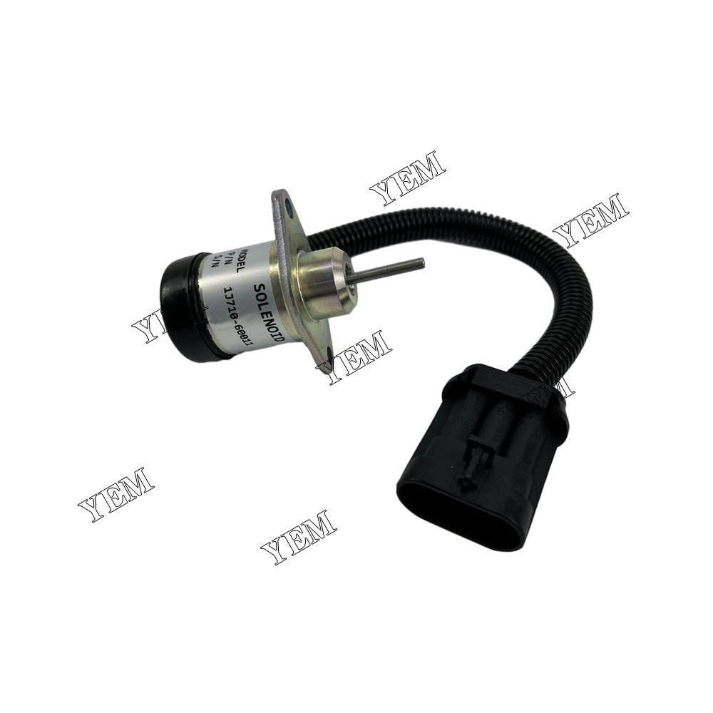 Stop Solenoid YK256-12V 1J710-60011 For Kubota Engine V2607 YEMPARTS