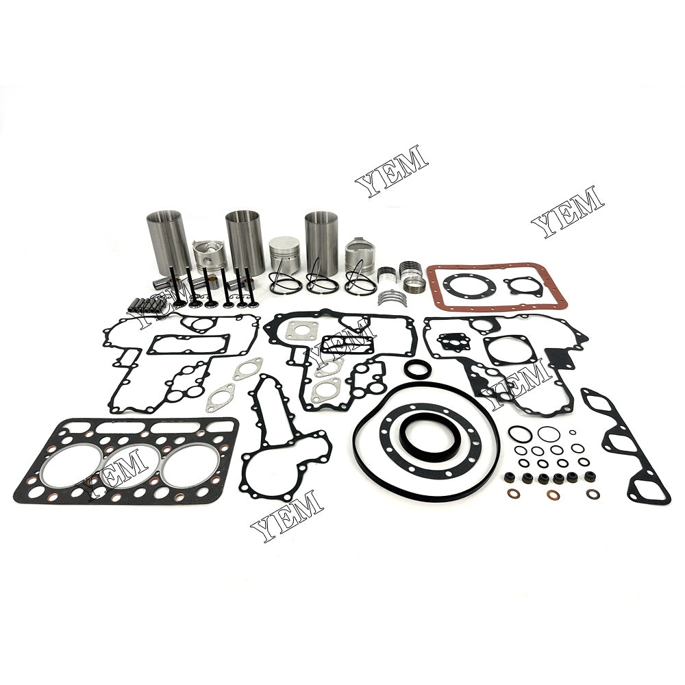 For Kubota Engine D1301 Engine Overhaul Rebuild Kit With Gasket Bearing Valve Set YEMPARTS