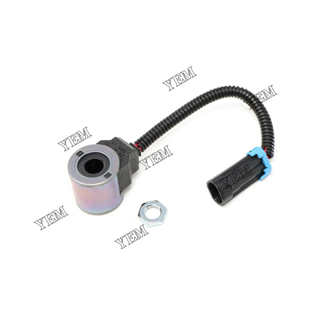 7272732 Solenoid Coil and Nut For Bobcat A770 S450 S510-CH10 S550 S550 S570 S590 S630 S650 S750 S770 S850 T590 T650 T770 T870 YEMPARTS